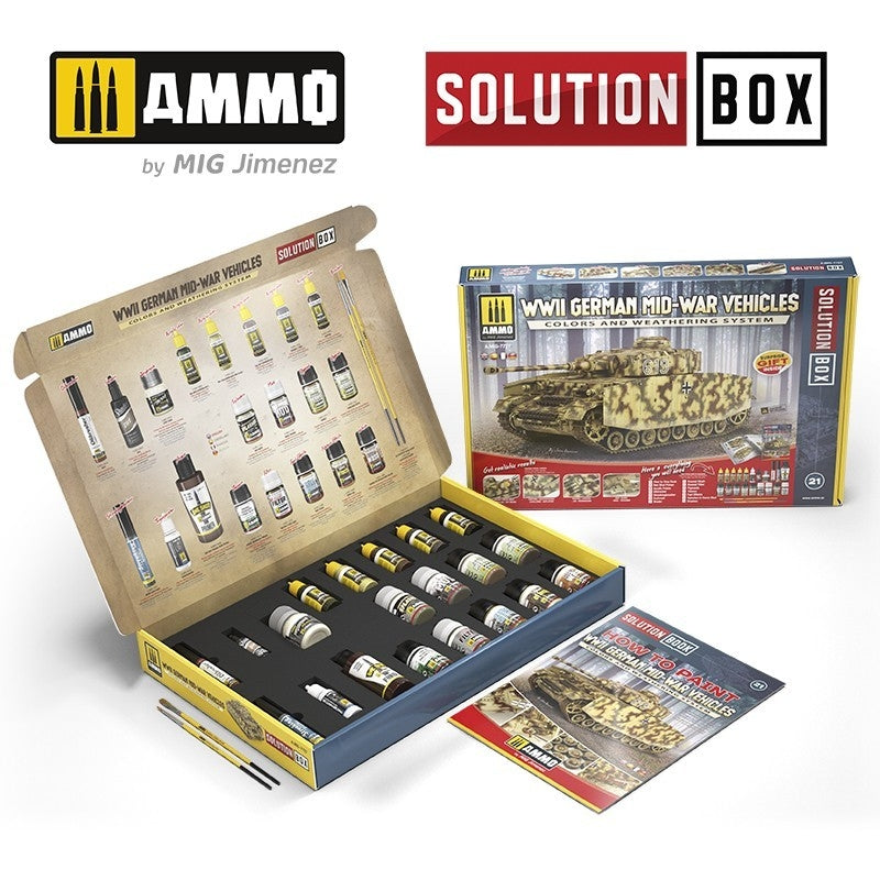 AMMO by Mig Jimenez 7727 SOLUTION BOX 21 – WWII German Mid-War Vehicles – zdjęcie 2