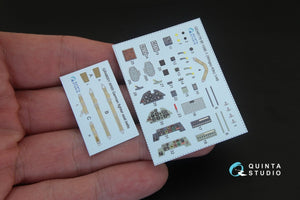 Quinta Studio QD48176 Bf 109E-1 3D-Printed &amp;amp; colored Interior on decal paper (for Wingsy kits kit) 1/48 – image 2