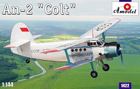 A-Model 01422 Soviet Antonov AN-2 Colt (Aeroflot biplane) 1/144
