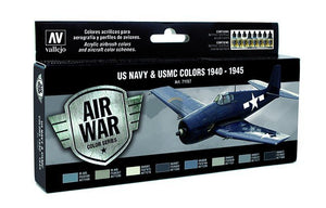 Vallejo 71157 US NAVY &amp;amp; USMC Colors WWII 1940-1945 8x17 ml.