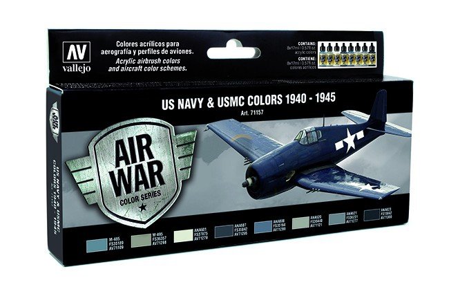 Vallejo 71157 US NAVY &amp;amp; USMC Colors WWII 1940-1945 8x17 ml.