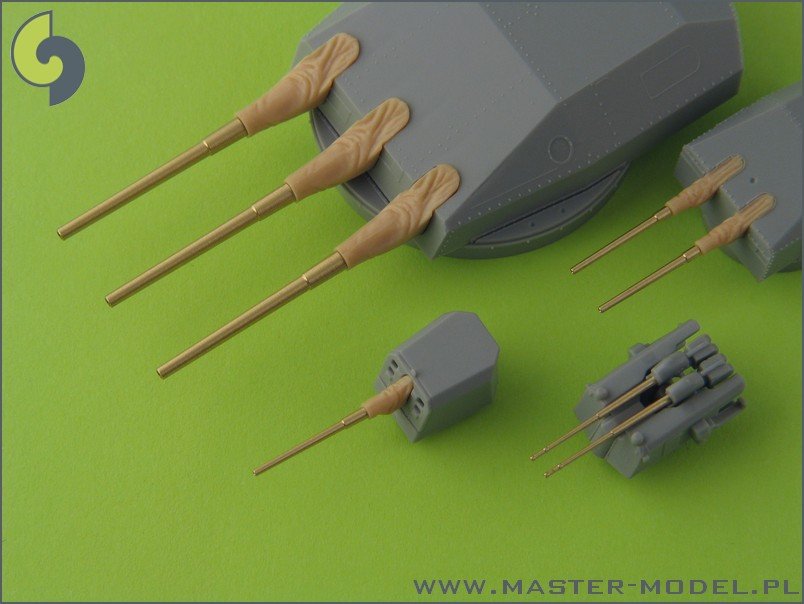 Master SM-350-058 Scharnhorst armament with blastbags - 28cm (9pcs), 15cm (12pcs), 10,5cm (14pcs) barrels – Bild 6
