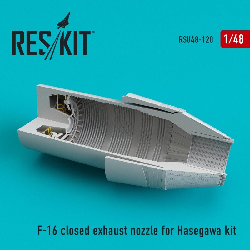 RESKIT RSU48-0120 Tuyère d'échappement fermée F-16 (F100-PW) pour maquette Hasegawa au 1/48