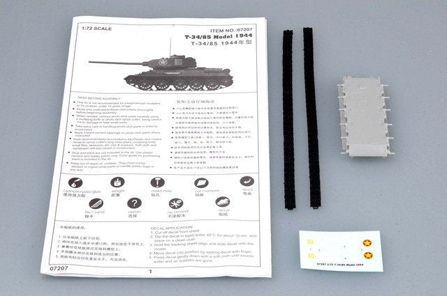 Trumpeter 07207 Soviet T-34/85 MOD.1944 1/72 – zdjęcie 3