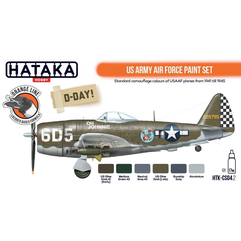Hataka HTK-CS04.2 US Army Air Force paint set (6x17ml) – zdjęcie 3