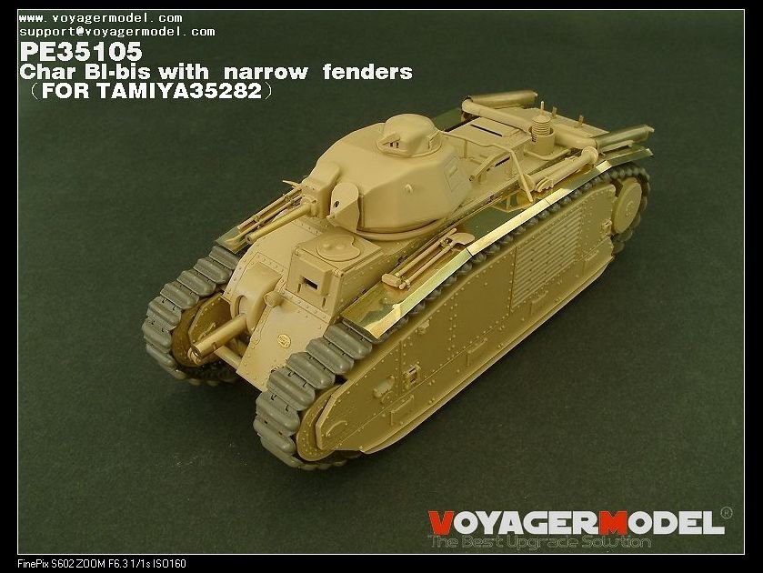 Voyager Model PE35105 WWII French Char BI-bis with narrow fenders (B ver include Gun barrel) for TAMIYA 35282 1/35 – zdjęcie 6