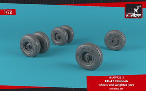 Armory Models AW72317 CH-47 Chinook wheels w/ weighted tires 1/72 – zdjęcie 2