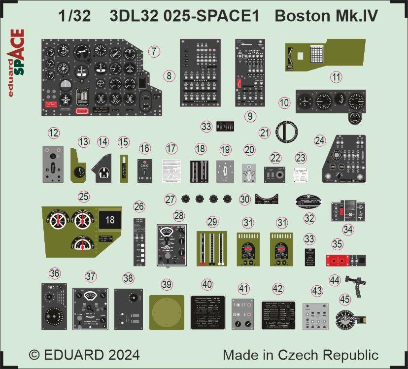 Eduard 3DL32025 Boston Mk. IV SPACE HONG KONG MODELS 1/32 – zdjęcie 3