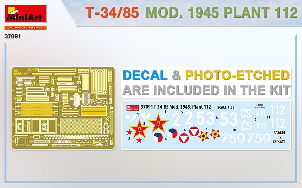 MiniArt 37091 T-34/85 Mod. 1945. Plant 112 1/35 – image 5