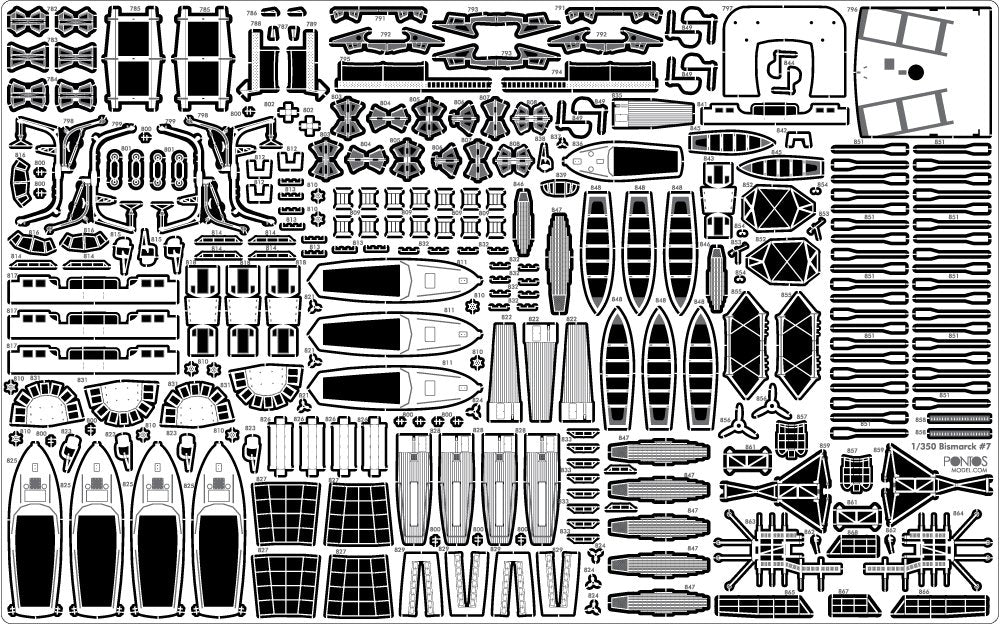 Pontos 35022F1 BISMARCK 1941 Detail Up Set 1/350 – zdjęcie 23