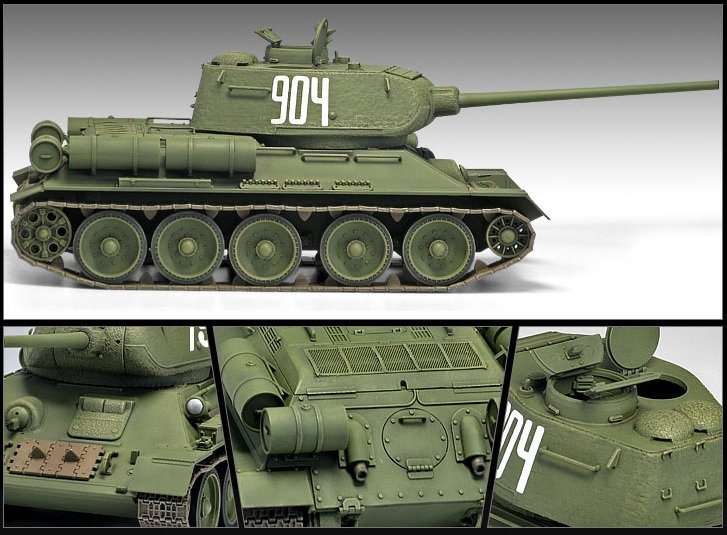 Academy 13290 T-34/85 No.112 Factory Production 1/35 – zdjęcie 4