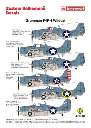 Techmod 48018 - Grumman F4F-4 Wildcat 1/48 – imagen 2