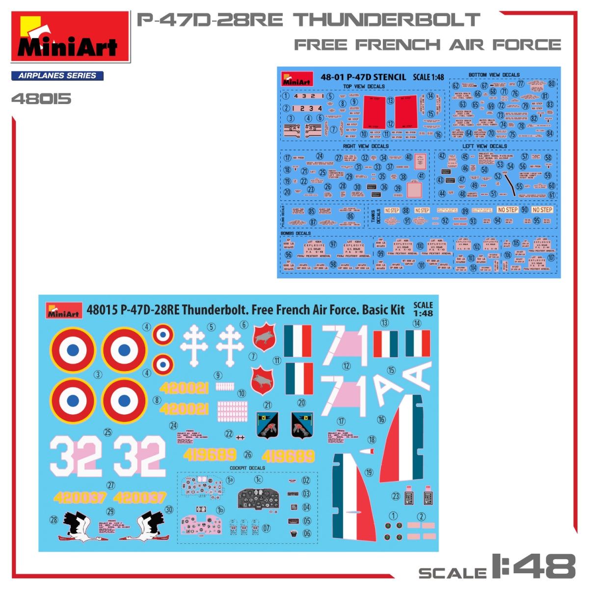 MiniArt 48015 P-47D-28RE THUNDERBOLT. GRATUIT FORCE AÉRIENNE FRANÇAISE 1/48 – image 10