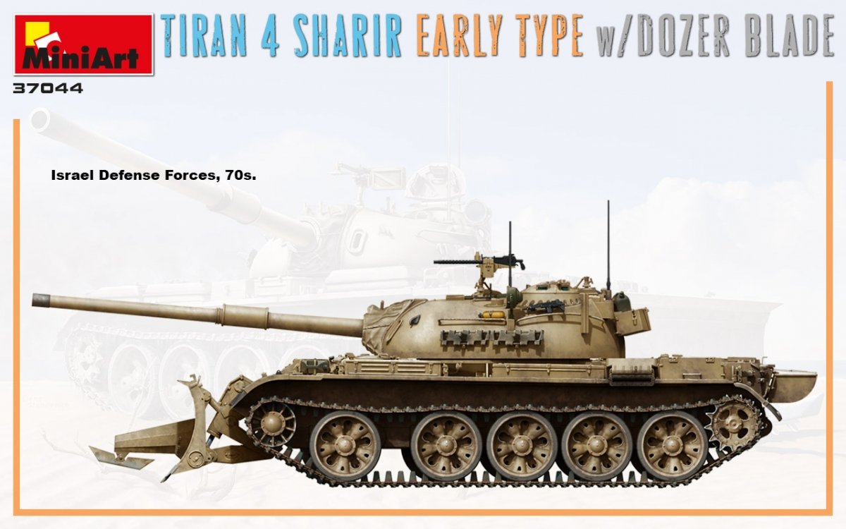 MiniArt 37044 TIRAN 4 SHARIR EARLY TYPE w/DOZER BLADE 1/35 – Bild 3