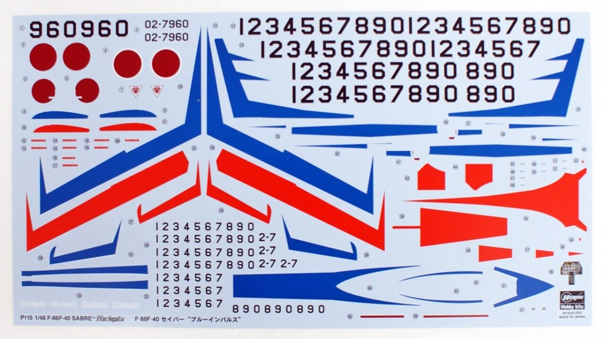 Hasegawa PT15 F-86F-40 Saber &amp;#39;Blue Impulse&amp;#39; 1/48 – image 2