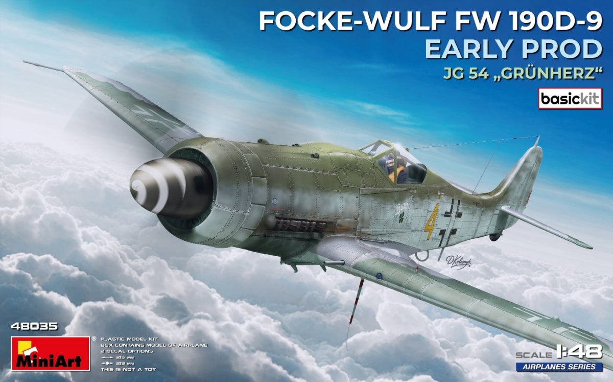 MiniArt 48035 FOCKE-WULF FW 190D-9 EARLY PROD. JG 54 „Grünherz“ BASIC KIT 1/48