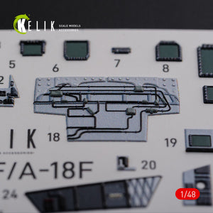 KELIK K48078 F/A-18F Super Hornet interior 3D decals for MENG kit 1/48 – zdjęcie 8