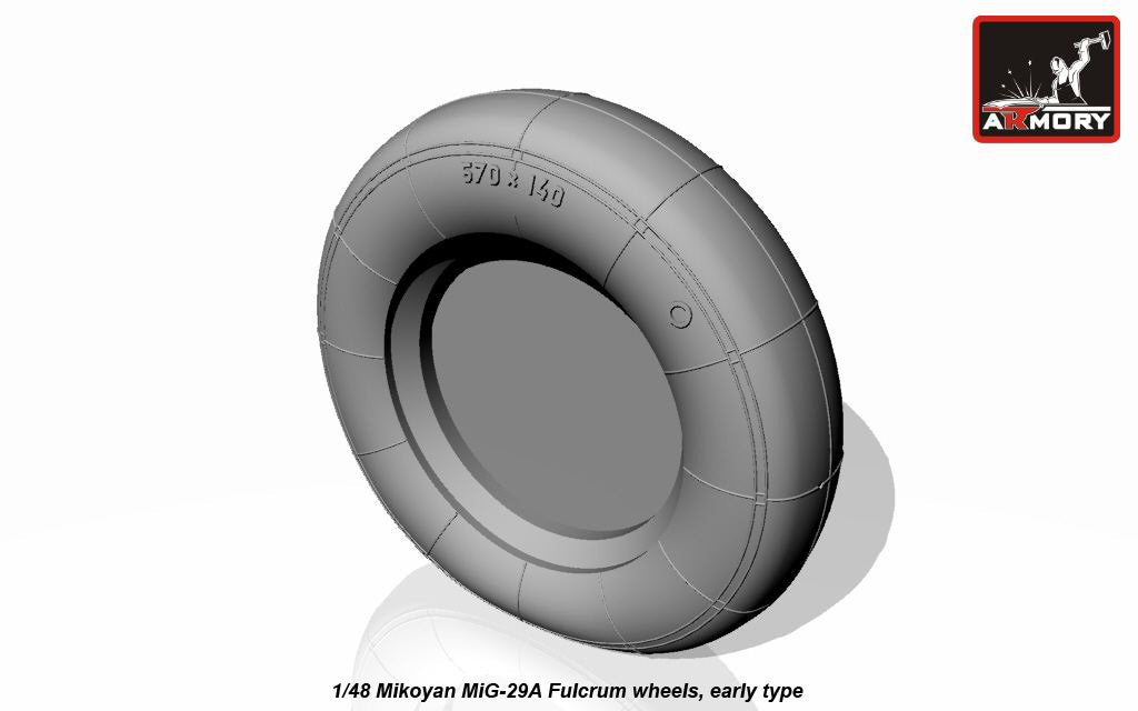 Armory Models AW48022 Mikoyan MiG-29A/B/UB Fulcrum wheels, early 1/48 – zdjęcie 4