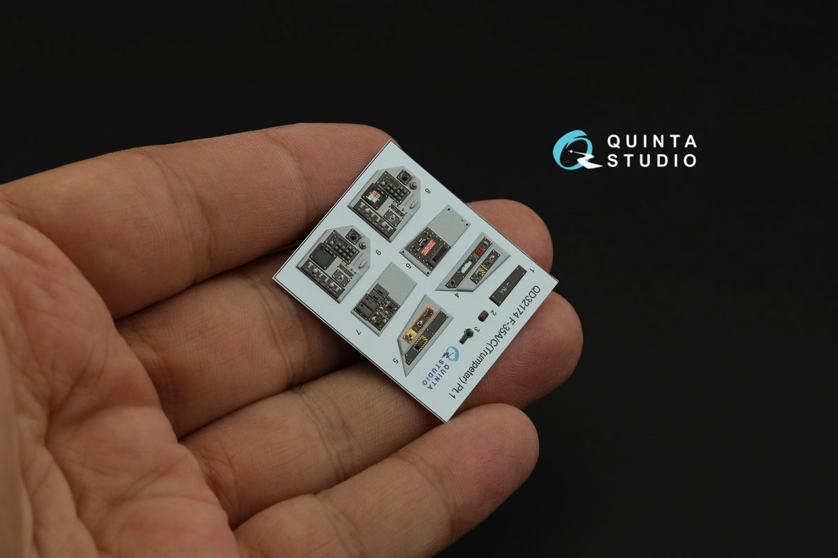 Quinta Studio QD32174 F-35A/C 3D-Printed &amp;amp; coloured Interior on decal paper (Trumpeter) 1/32 – zdjęcie 5