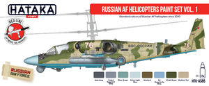 Hataka HTK-AS86 Russian AF Helicopters paint set vol. 1 8x17 – zdjęcie 2