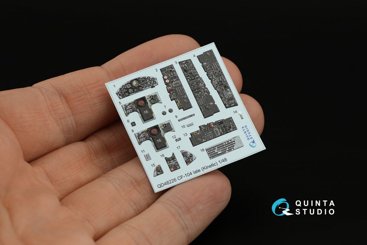 Quinta Studio QD48226 CF-104 Late 3D-Printed &amp;amp; colored Interior on decal paper (Kinetic) 1/48 – image 9