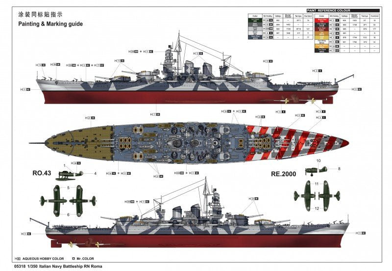 Trumpeter 05318 Italian Navy Battleship RN Roma 1/350 – image 2