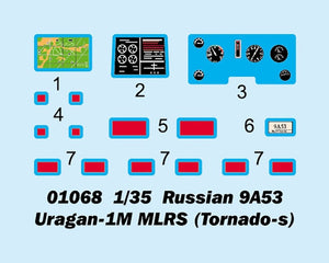 Trumpeter 01068 Russian 9A53 Uragan-1M MLRS (Tornado-s) 1/35 – zdjęcie 5