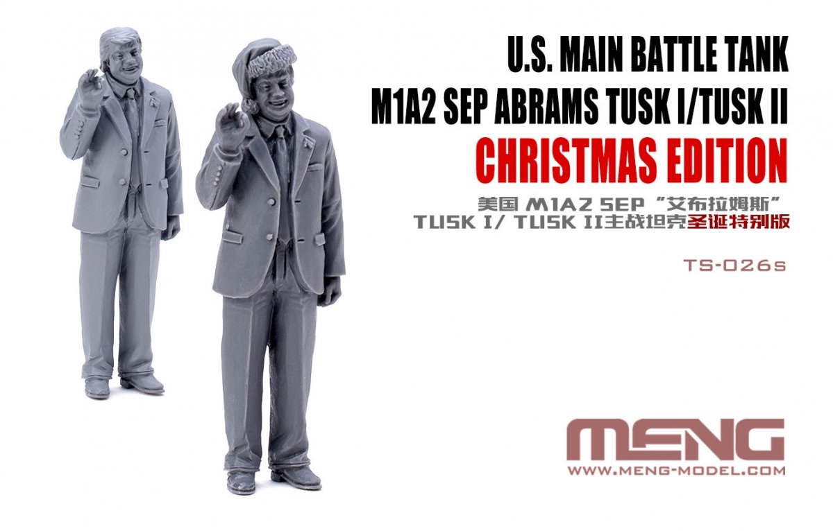 Meng Model TS-026s US MBT M1A2 Abrams Tusk I / Tusk II w/Trump Figure 1/35 – zdjęcie 2