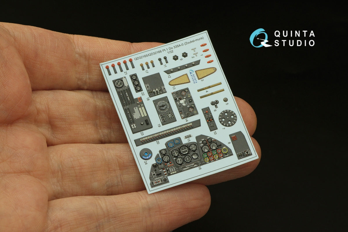 Quinta Studio QD32165 Do 335A-0 3D-Printed &amp;amp; coloured Interior on decal paper (Zoukei-mura) 1/32 – zdjęcie 9