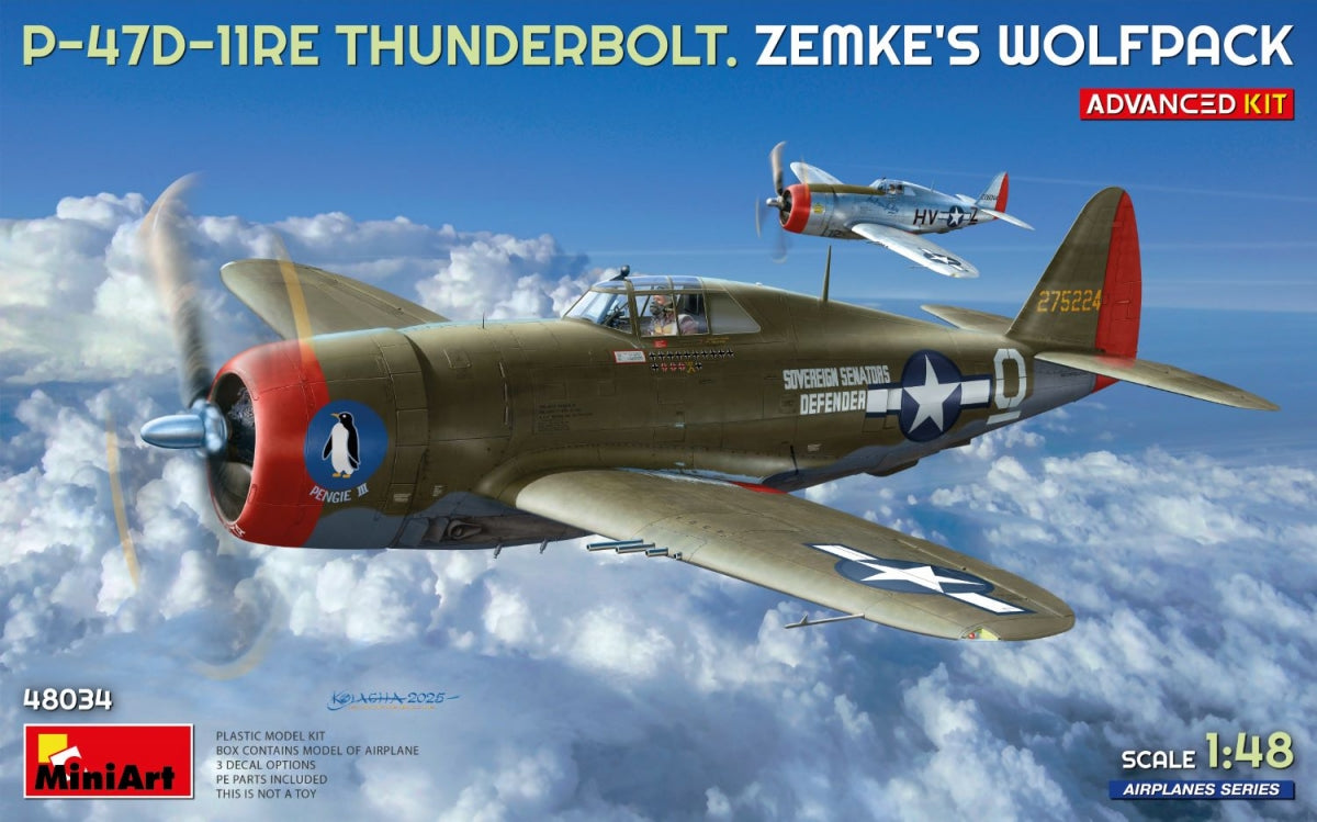 MiniArt 48034 P-47D-11RE Thunderbolt. Zemke's Wolfpack. Advanced Kit 1/48