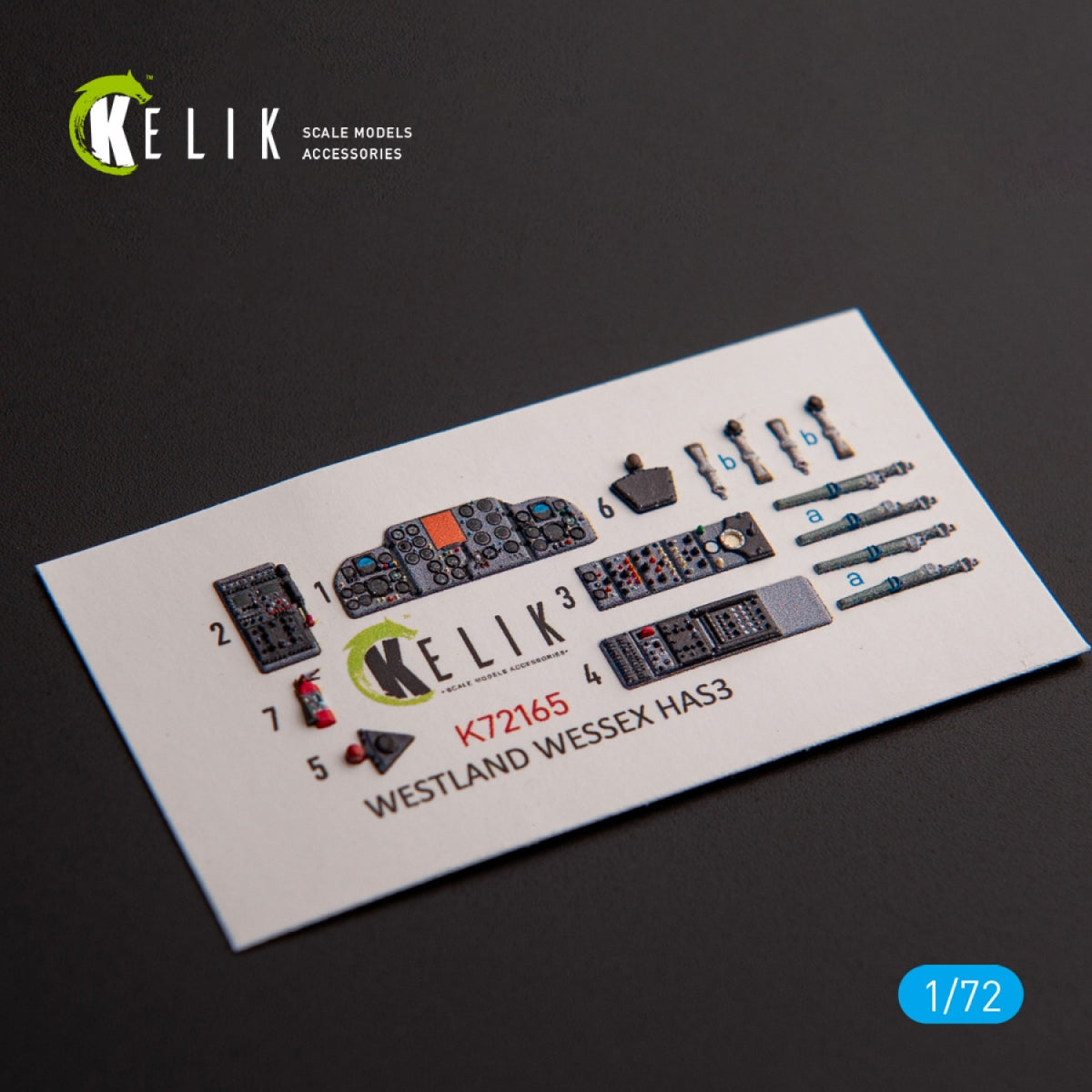 Kelik K72165 Westland Wessex HAS.3 - interior 3D decals for Italeri kit 1/72
