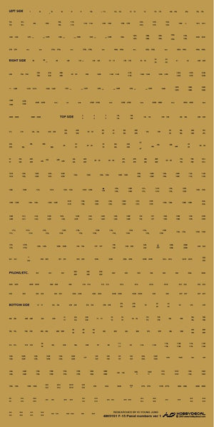 HobbyDecal ST48051V1 F-15 Panel numbers ver 1 1/48
