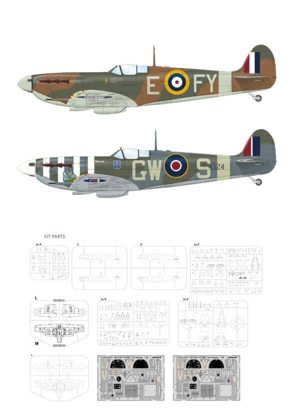 Eduard 11153 SPITFIRE STORY The Sweeps Spitfire Mk.Vb Limited edition 1/48 – image 2