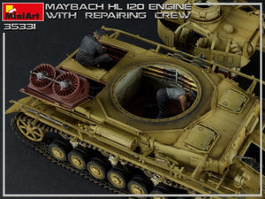 Miniart 35331 MAYBACH HL 120 ENGINE FOR PANZER III/IV FAMILY WITH REPAIR CREW 1/35 – zdjęcie 16