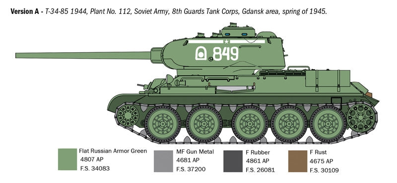 Italeri 6758 T34/85 Zavod 112 -1944 1/35