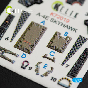 KELIK K72019 A-4E &amp;quot;SKYHAWK&amp;quot; INTERIOR 3D DECALS FOR FUJIMI/HOBBY 2000 KIT 1/72 – zdjęcie 4