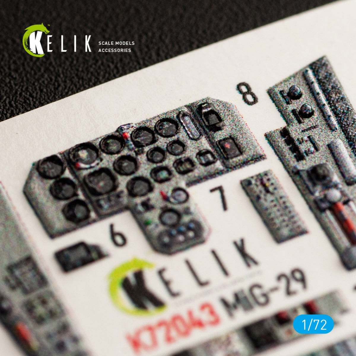 KELIK K72043 MIG-29 FULCRUM-A 9-12 INTERIOR 3D DECALS FOR GWH KIT 1/72 – image 2