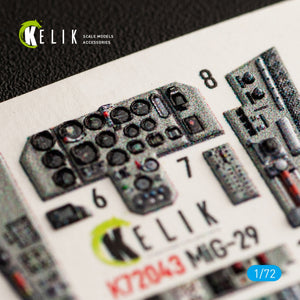 KELIK K72043 MIG-29 FULCRUM-A 9-12 INTERIOR 3D DECALS FOR GWH KIT 1/72 – image 2