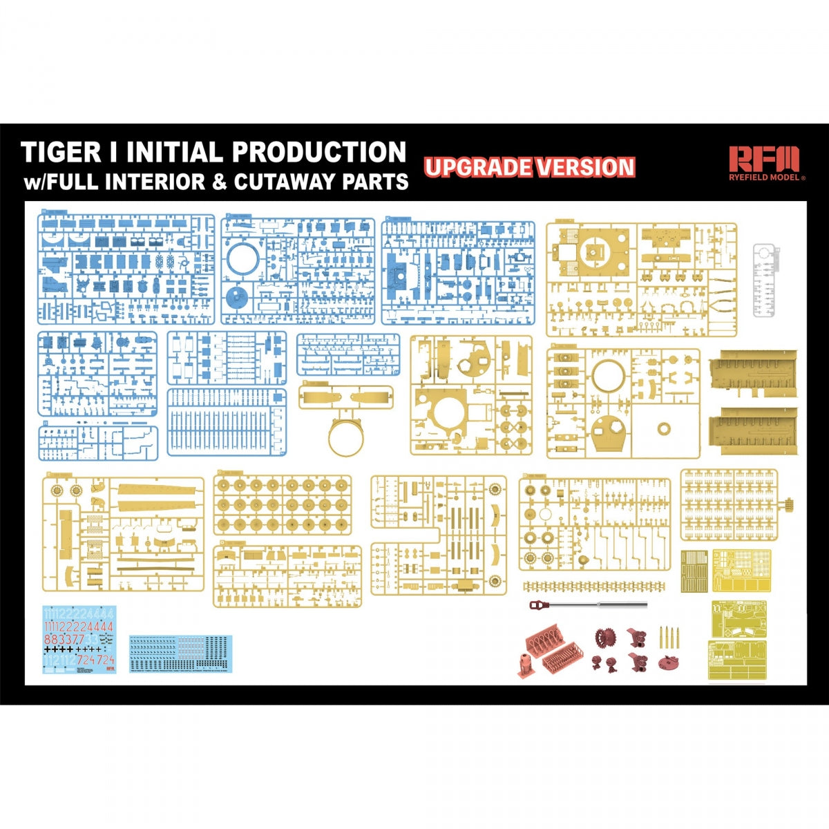 Rye Field Model 5131 Tiger I Initial Production Early 1943 w/ Full Interior Updated Version 1/35 – zdjęcie 5