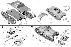 First To Fight PL104 French Hotchkiss H35 Command Tank with 37mm SA38 Gun 1/72 – image 4