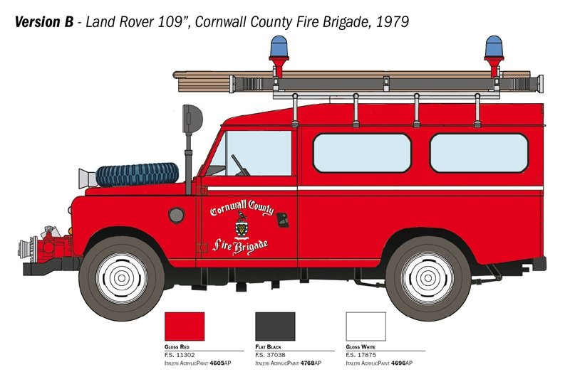 Italeri 3660 LAND ROVER FIRE TRUCK 1/24 – zdjęcie 4