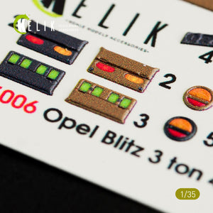 KELIK K35006 OPEL BLITZ 3TON 4X2 INTERIOR 3D DECALS FOR TAMIYA KIT 1/35 – image 4