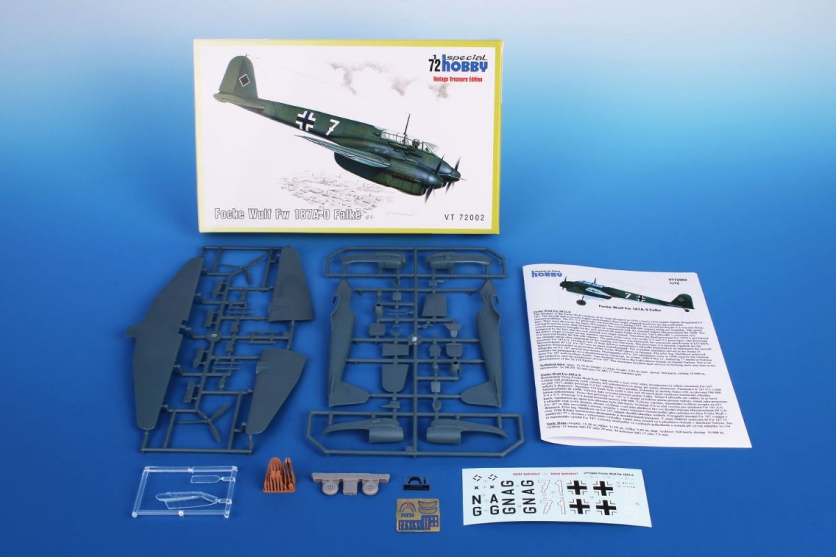 Special Hobby VT72002 Focke Wulf Fw 187A-0 Falke 1/72