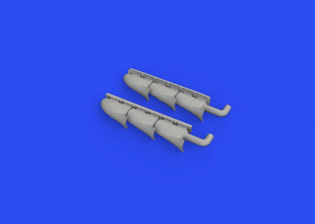 Eduard 648668 Spitfire Mk.V three-stacks exhausts fishtail EDUARD 1/48 – zdjęcie 3