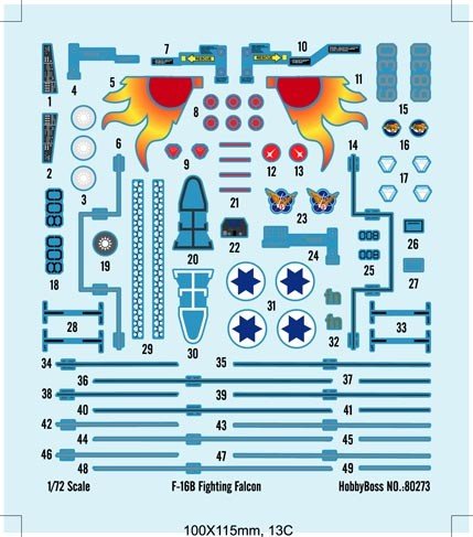 Hobby Boss 80273 F-16B Fighting Falcon 1/72 – zdjęcie 3