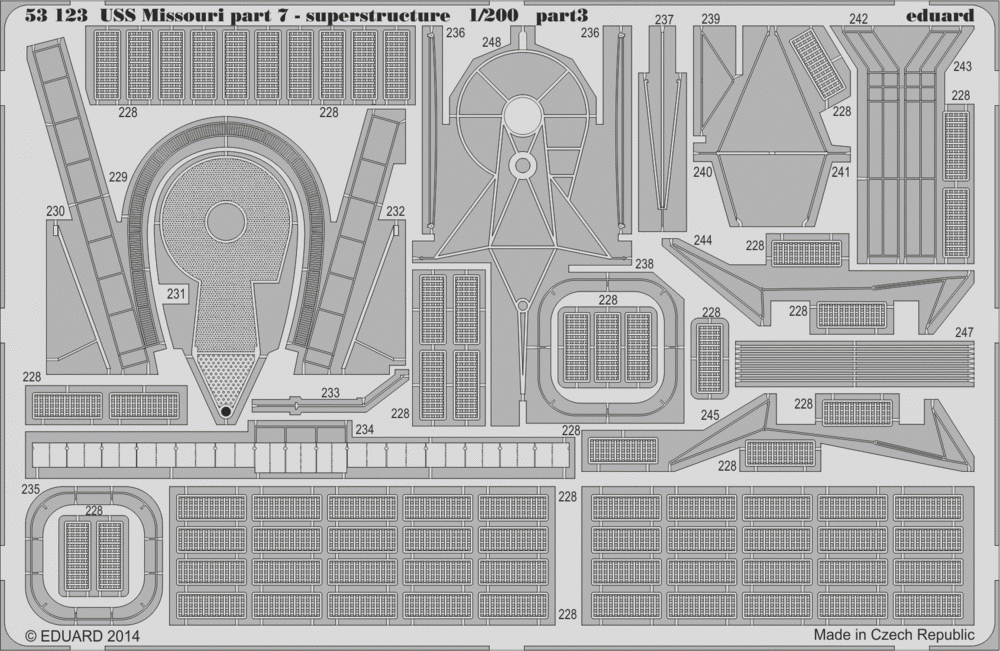 Eduard 53123 USS Missouri part 7 - superstructure TRUMPETER 1/200 – zdjęcie 3
