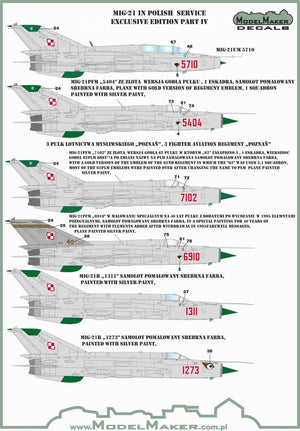 ModelMaker Decals D48153 MiG-21 in Polish service exclusive edition part IV 1/48 – zdjęcie 4