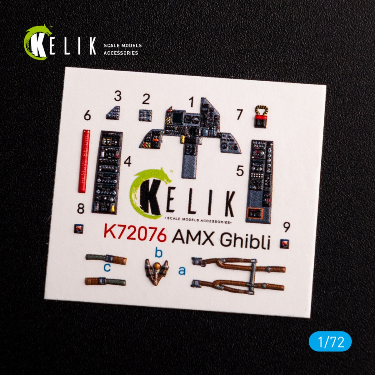 KELIK K72076 Amx Ghibli interior 3D decals for Italeri kit 1/72 – image 3