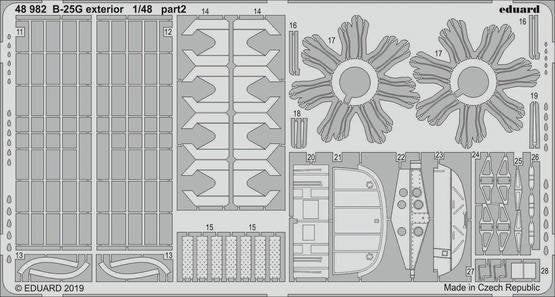 Eduard 48982 B-25G exterior 1/48 ITALERI – zdjęcie 2