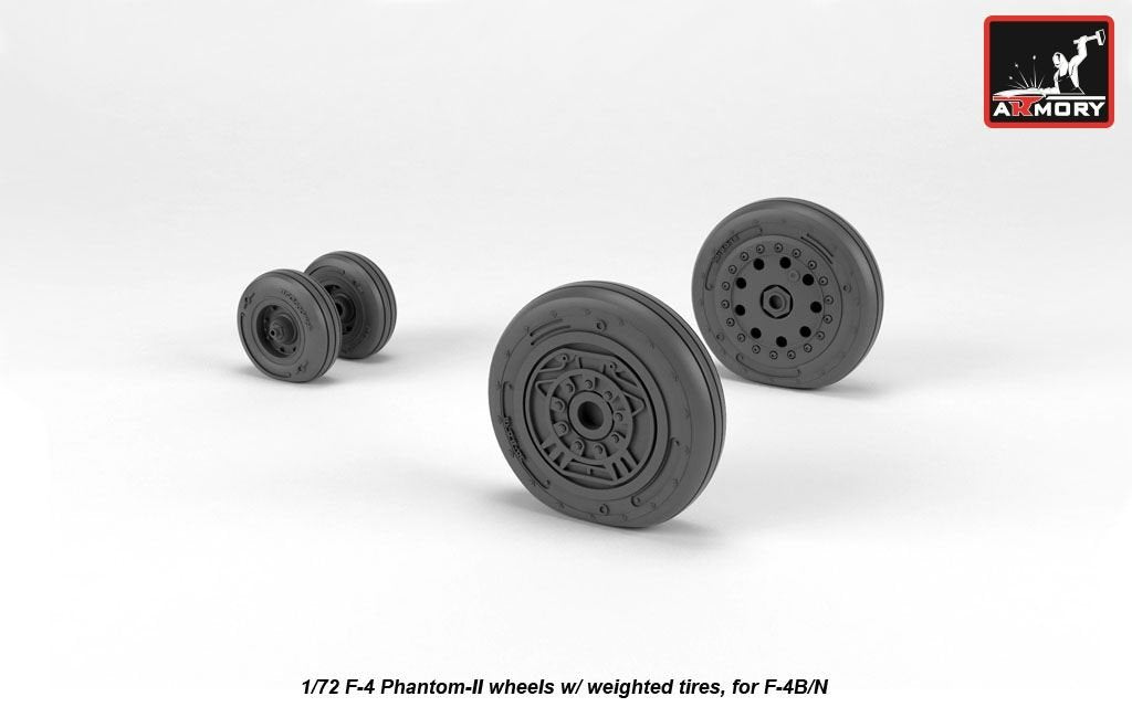 Armory Models AW72328 F-4 Phantom-II wheels w/ weighted tires, early 1/72 – zdjęcie 3